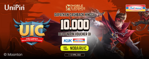 Dapatkan Cashback hingga 10.000 setiap Beli UniPin Voucher di Klik Indomaret